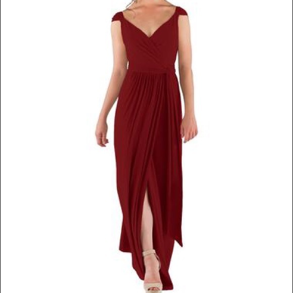 garnet red bridesmaid dresses